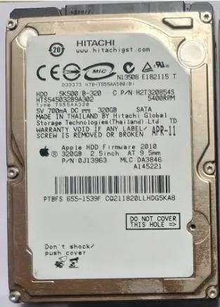 2 x 320GB HDD HITACHI/WD 320GB 2.5" Internal SATA Hard Disk Drive