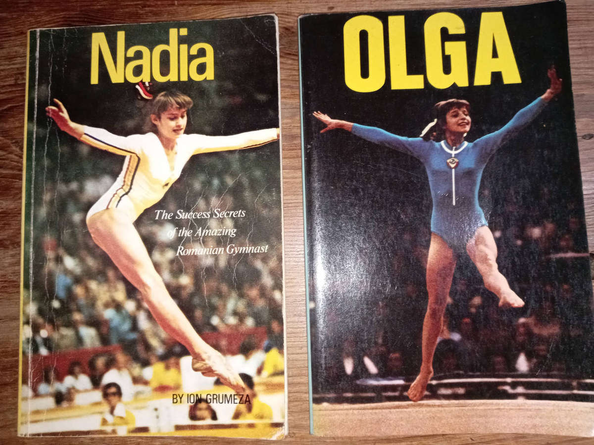 BOOKS : GYMNASTICS. NADIA COMANECI AND OLGA KORBUT