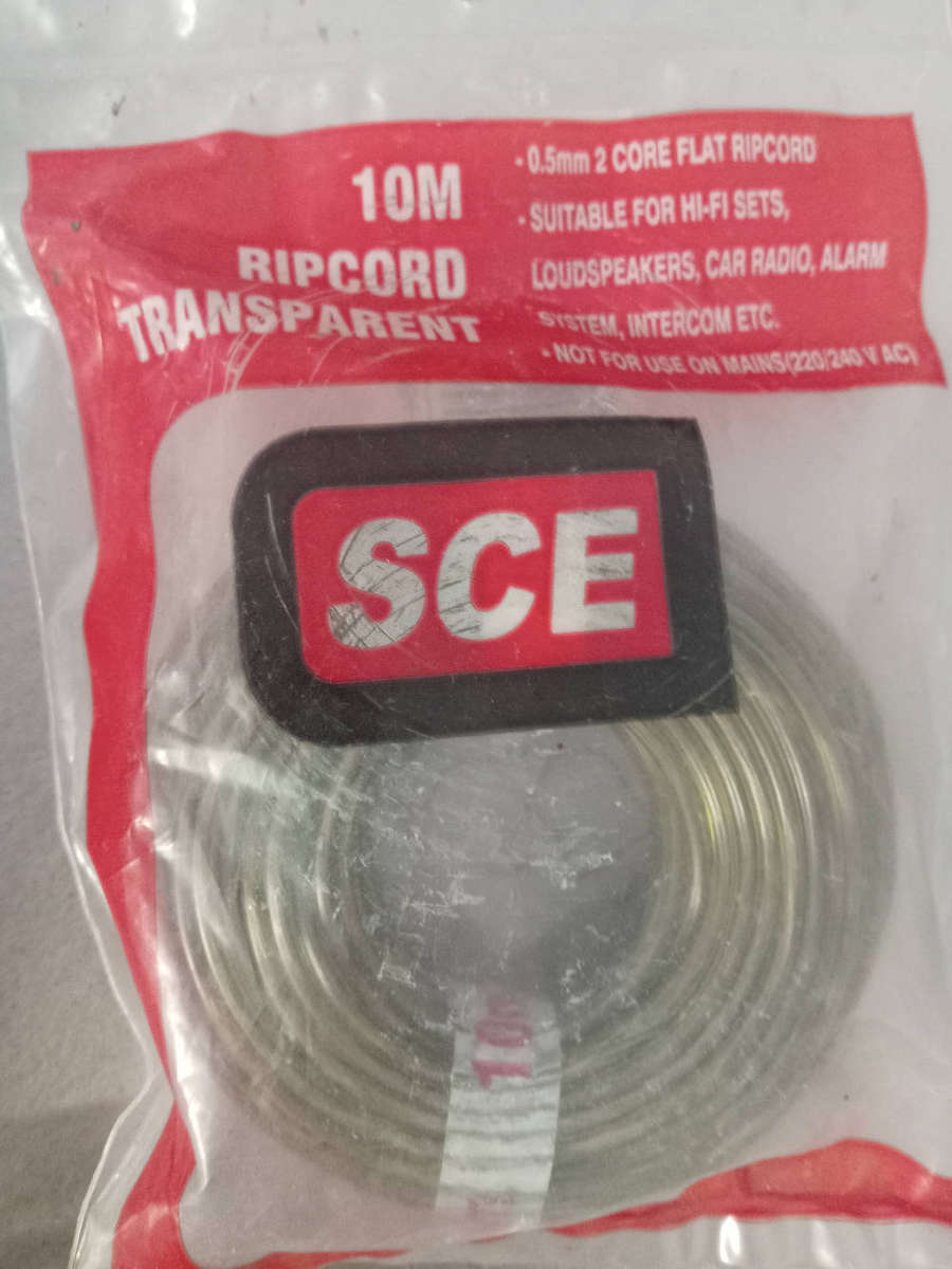 Ripcord : 0.50mm for music systems, alarms etc. 40 metres.