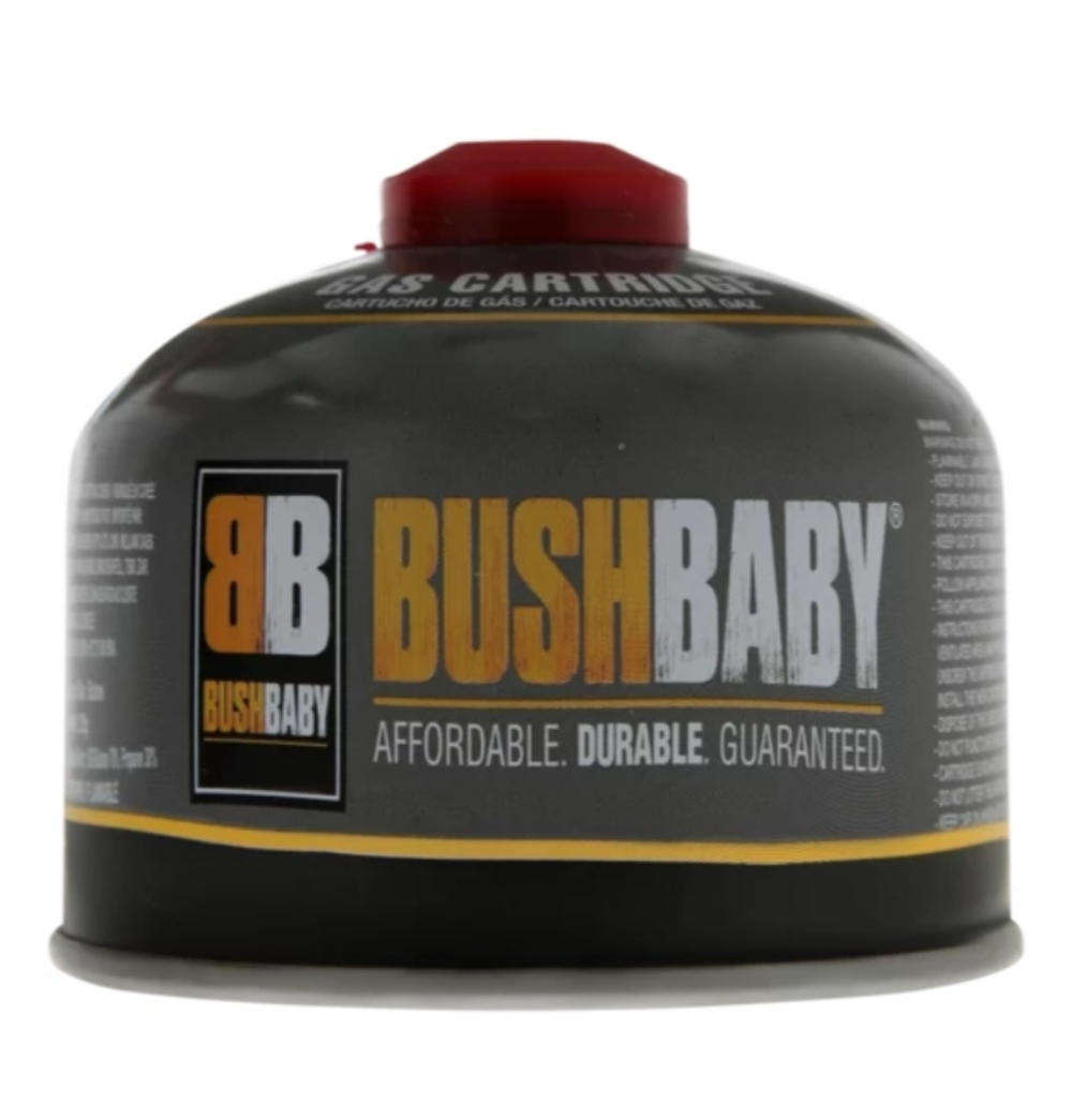 BUSH BABY SCREW IN GAS CANNISTER. 230 GRAM.