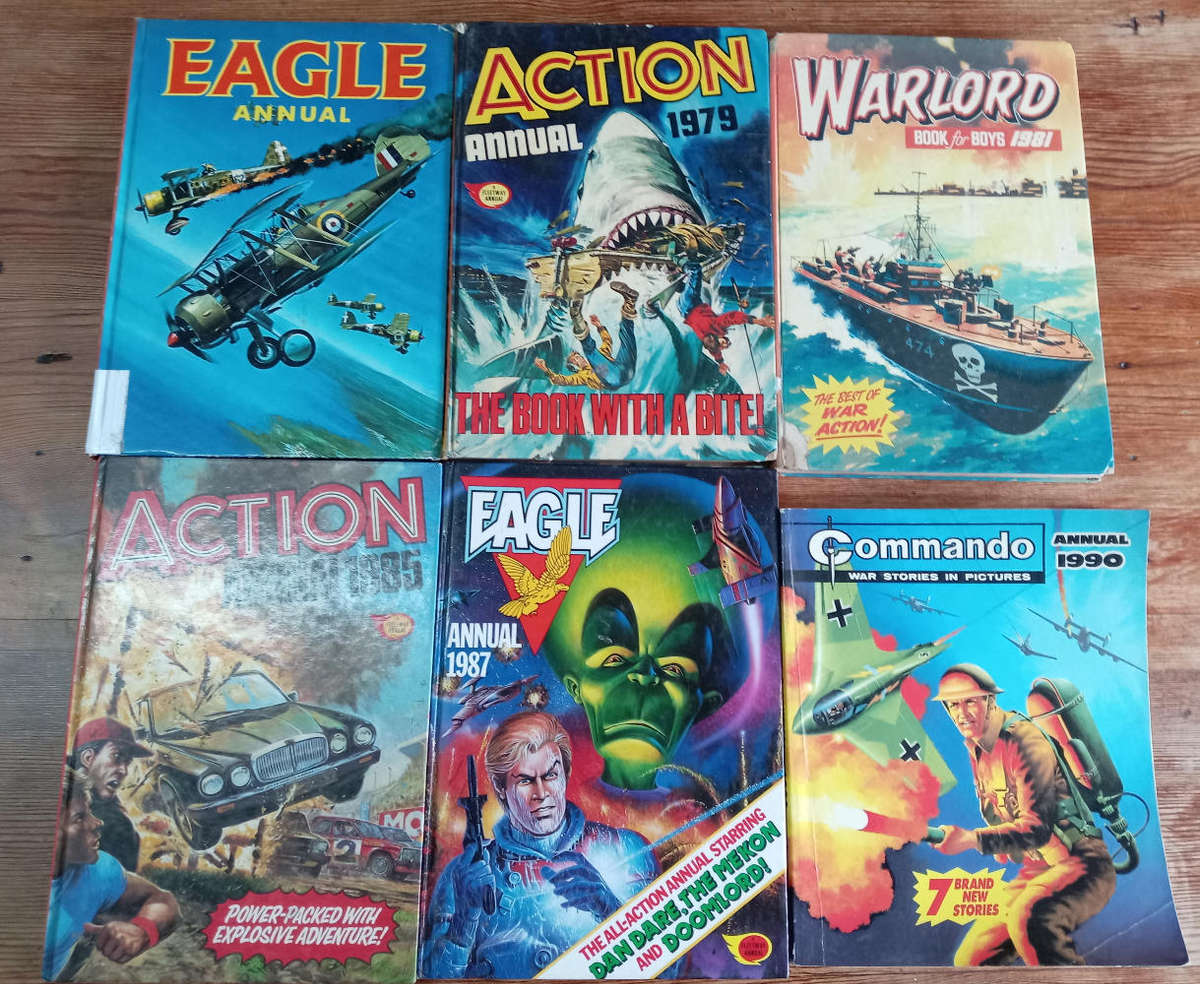 VINTAGE BOYS  ANNUALS. EAGLE / ACTION / WARLORD / COMMANDO