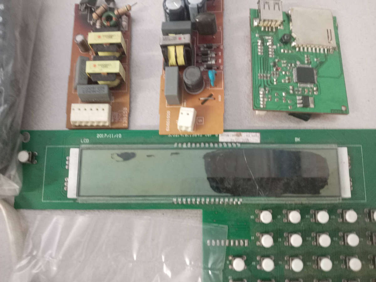 Electronic Components. PC Boards with various relays, capacitors etc. / Remote Controls