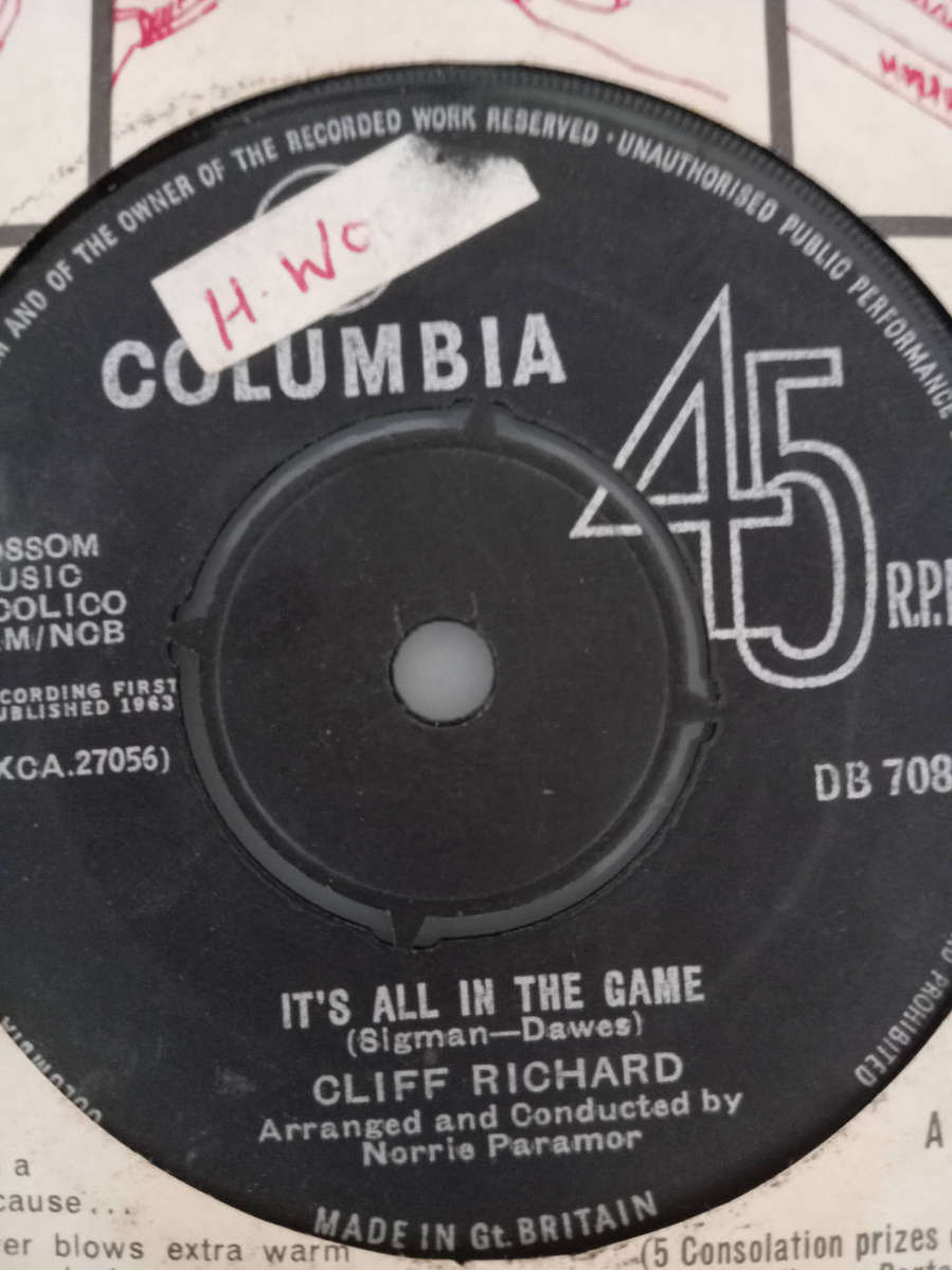 SEVEN SINGLES. CLIFF RICHARD / THE SHADOWS.