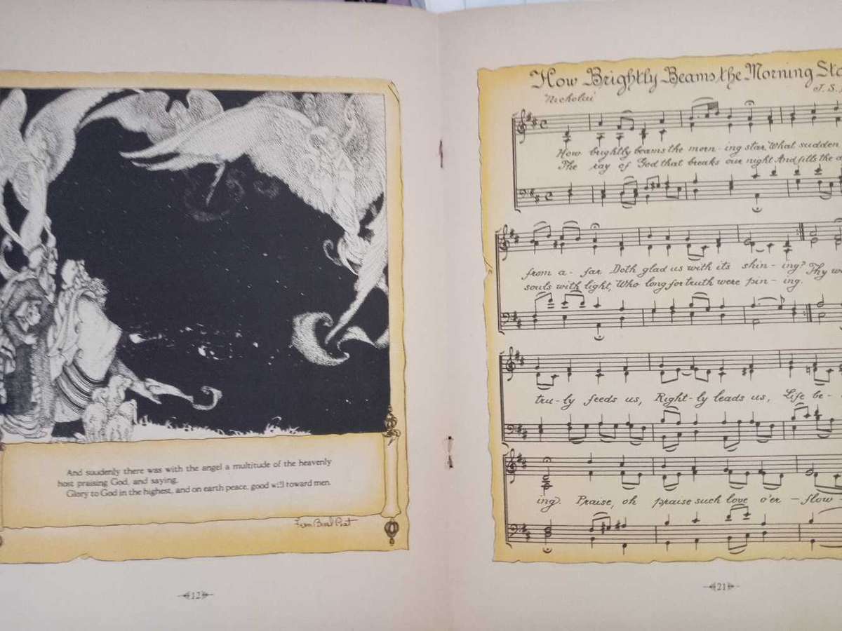 1937 / 1938 CHRISTMAS CAROLS ILLUSTRATED BY FERN BISEL PEAT