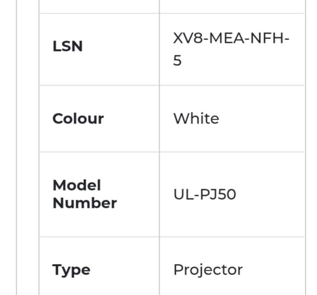 LED PROJECTOR :  ULTRA-LINK 42" TO 150" LED PROJECTOR MODEL PJ 50.