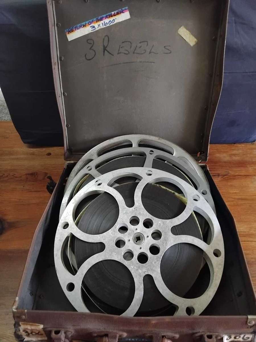 VINTAGE 16MM MOVIE REELS AND CASE:  MOVIE CHARLY 1968 -  STARRING : CLIFF ROBERTSON