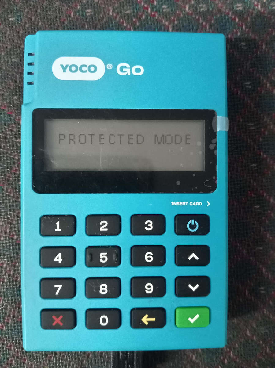 YOCO GO CARD MACHINE. INSURANCE CLAIM. WATER DAMAGED.