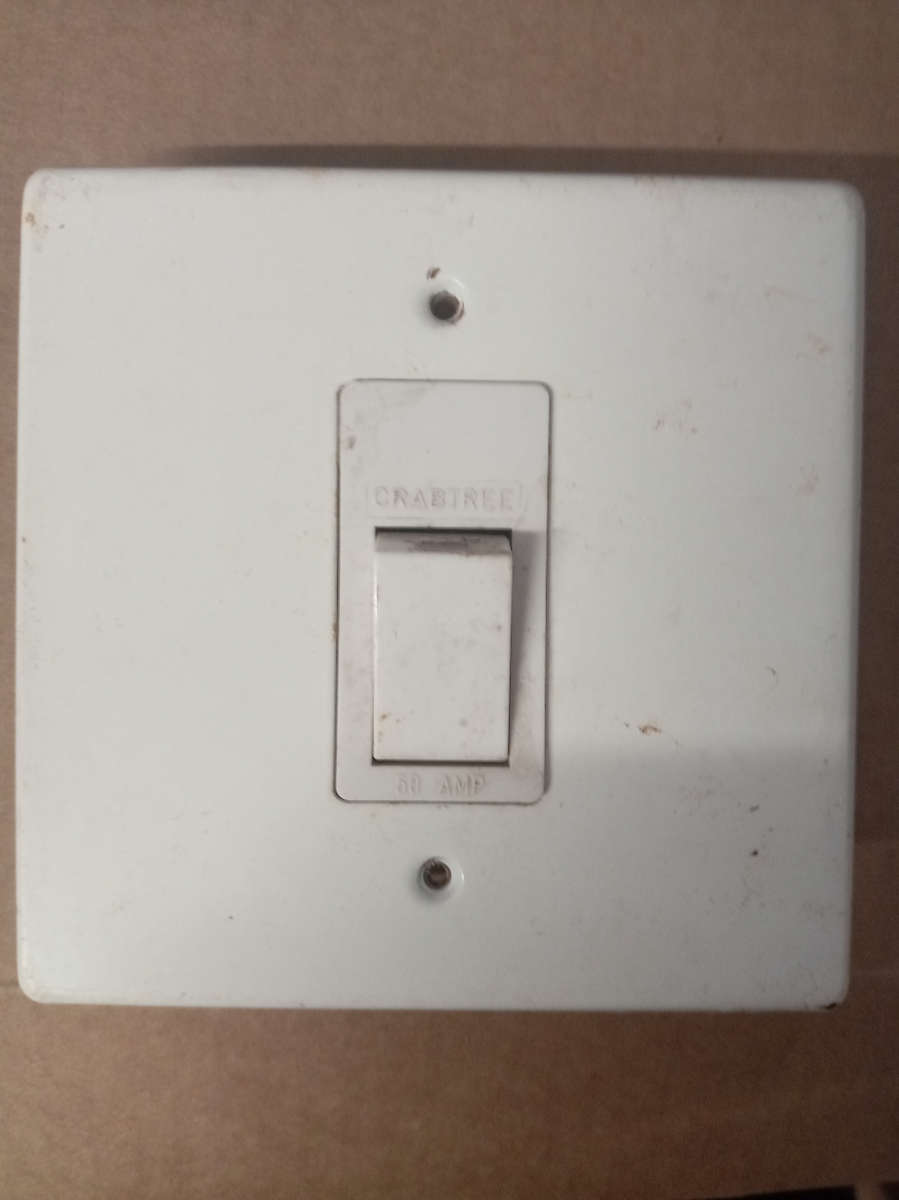 CRABTREE 2 POLE 50 AMP STOVE ISOLATORS R25. 00 EACH.