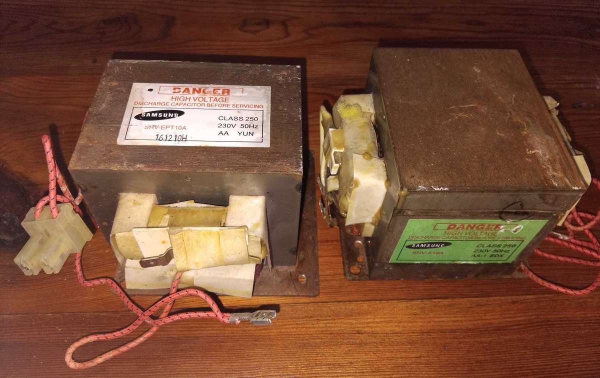 MICROWAVE TRANSFORMERS. R150.00 FOR BOTH