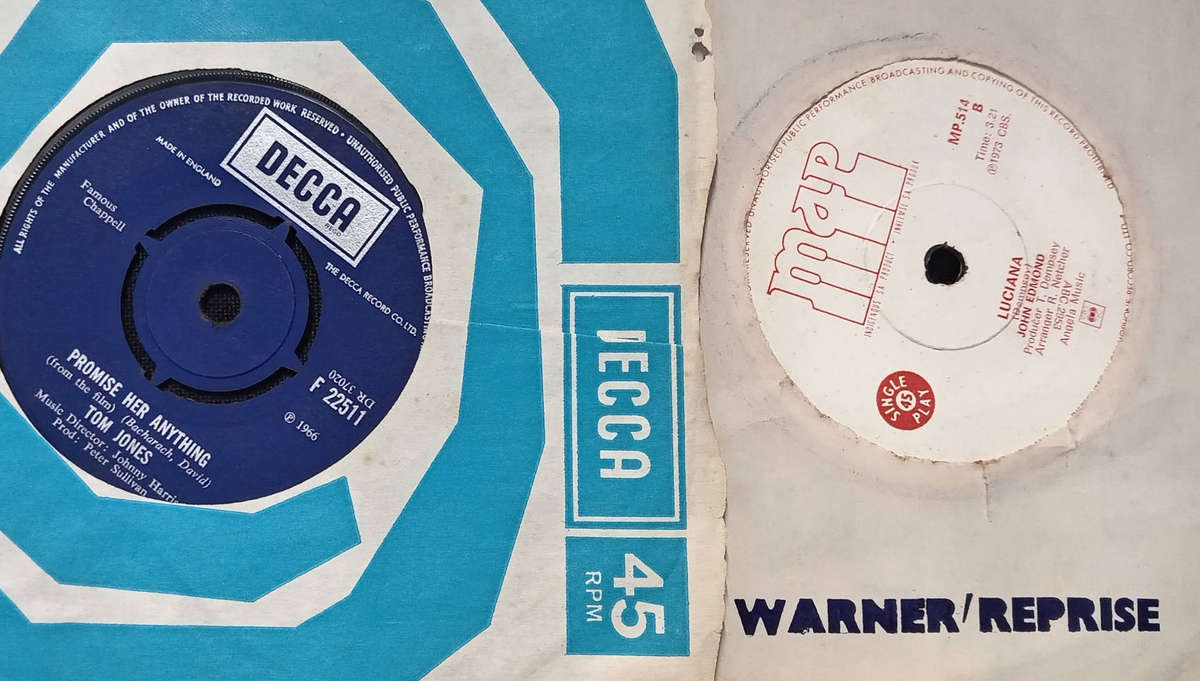 20 X ASSORTED SEVEN SINGLE VINYL RECORDS AS PHOTOS.