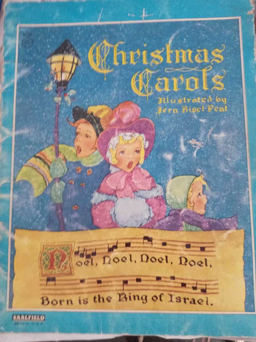 1937 / 1938 CHRISTMAS CAROLS ILLUSTRATED BY FERN BISEL PEAT