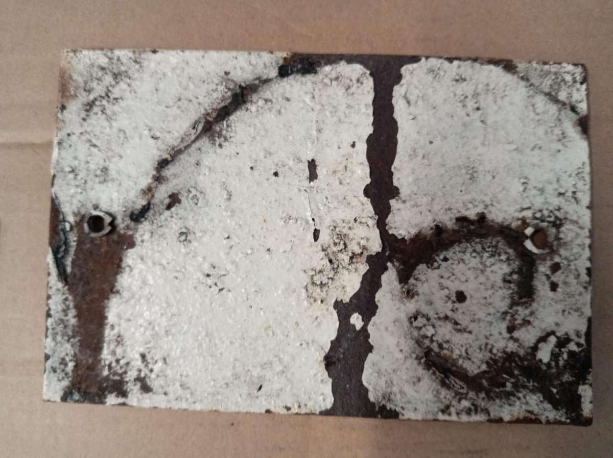 VINTAGE ENAMEL SIGN. BEWARE OF THE DOG. MULTI LINGUAL