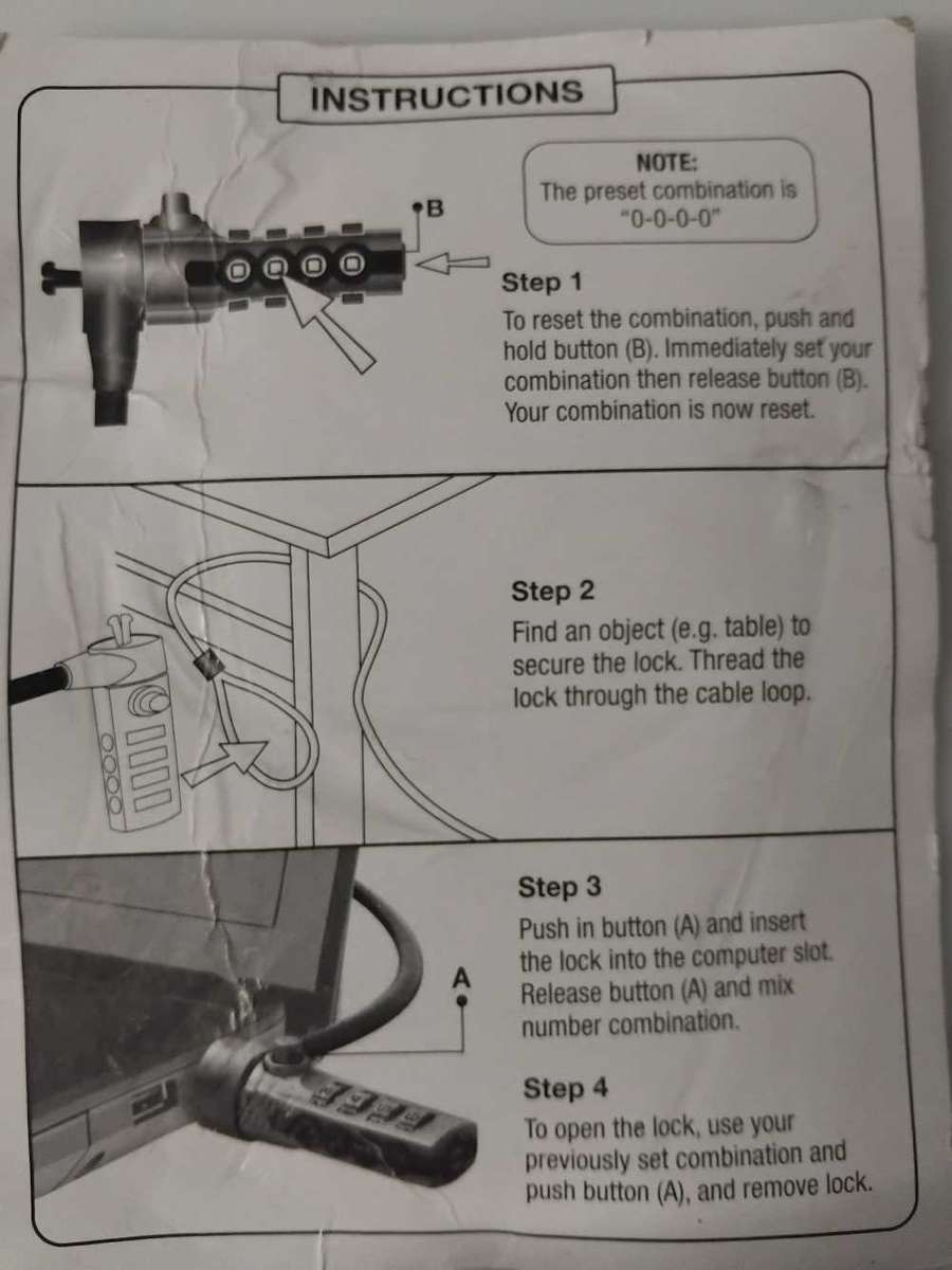 SecuPlus Tablet / Laptop Combination Lock .
