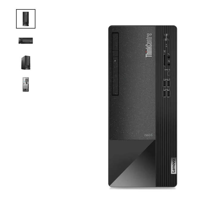 Lenovo ThinkCentre Neo 50t Tower PC - Intel Core i3-12100 256GB SSD + 500GB HD 8GB RAM Win 11 Pro
