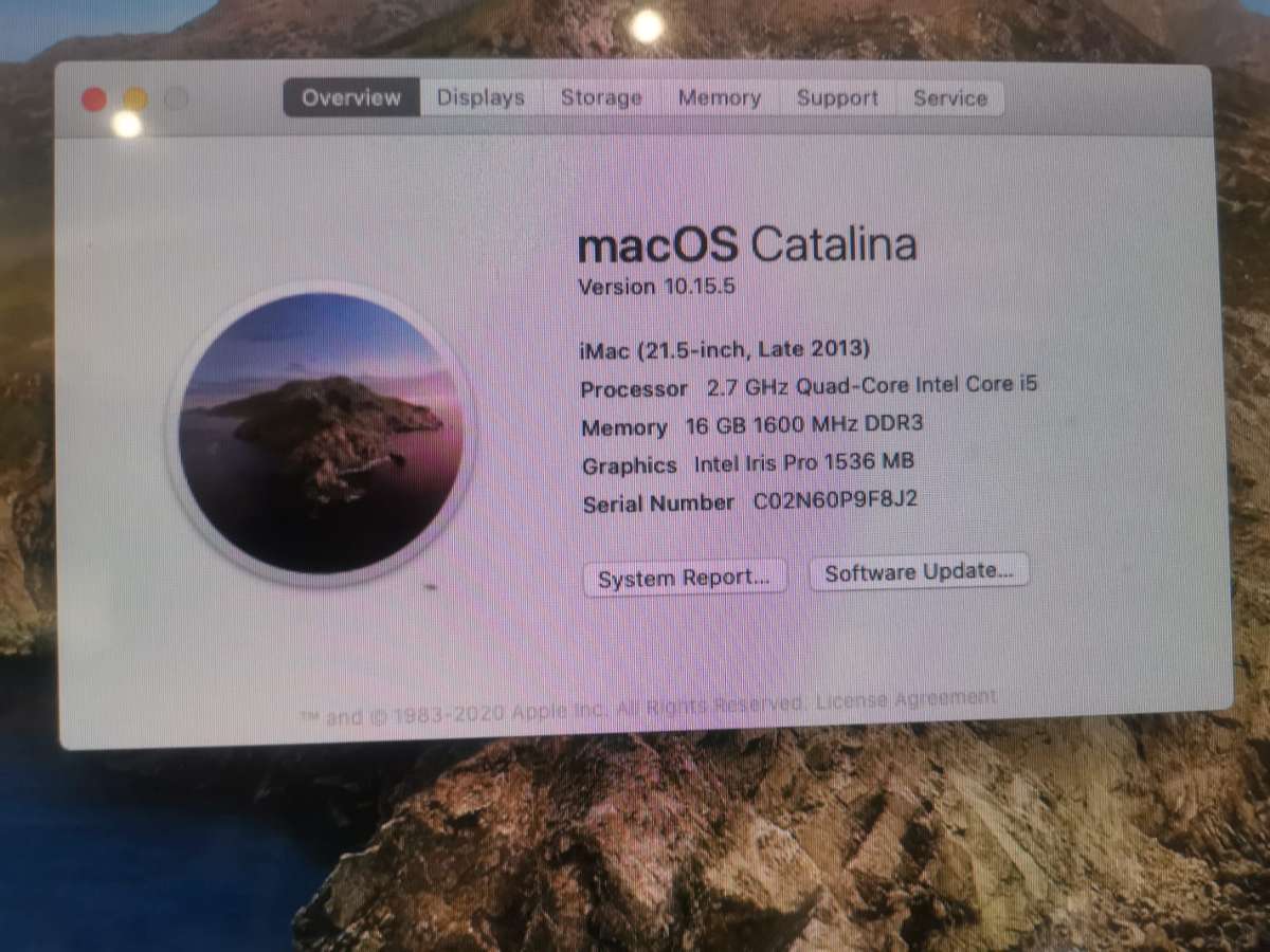 IMAC LATE 2013 21.5 INCH