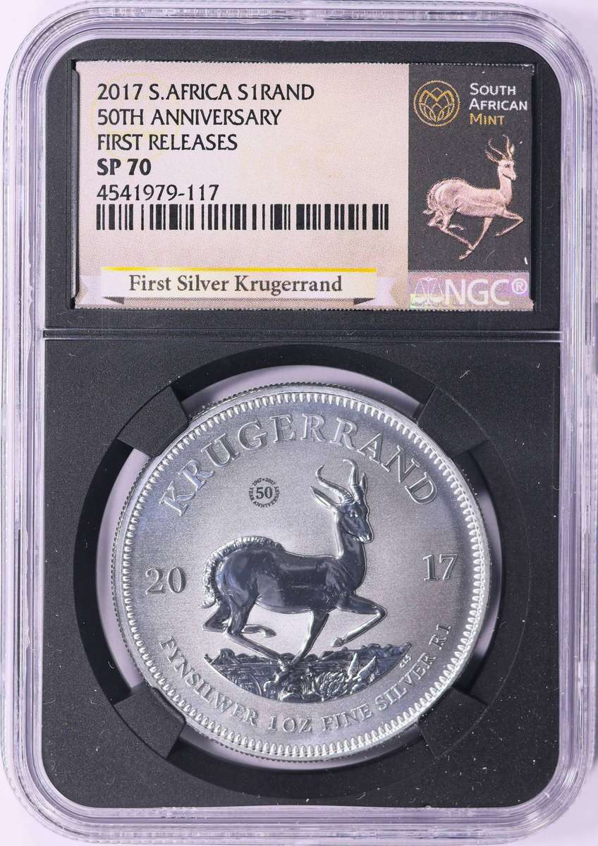 2017 SP-70 1oz Silver Krugerrand - HYBRID 50th Anniversary with PRIVY-1st RELEASE SERIES