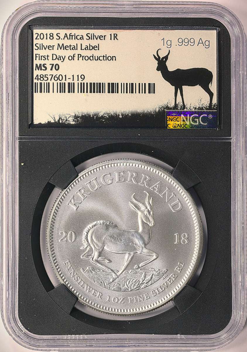 2018 MS-70 1oz Silver KR # First Day of Production-GEM UNC#  (Silver Metal Label)-grab a bargain