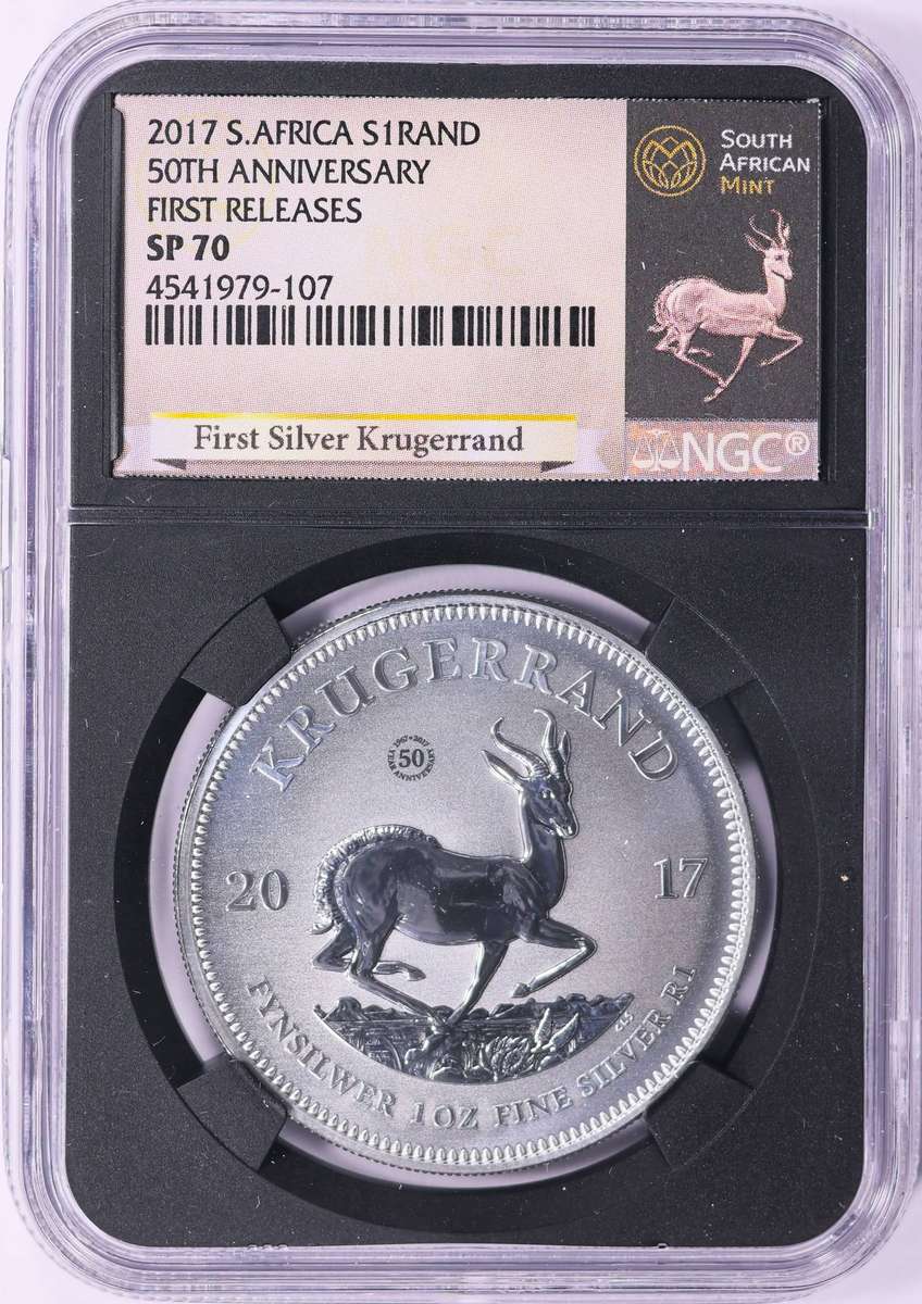 2017 SP-70 1oz Silver Krugerrand - HYBRID 50th Anniversary with PRIVY-1st RELEASE SERIES