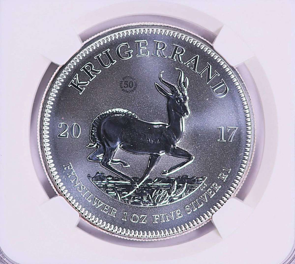 2017 SP-70 1oz Silver Krugerrand - HYBRID 50th Anniversary with PRIVY-EARLY RELEASE SERIES