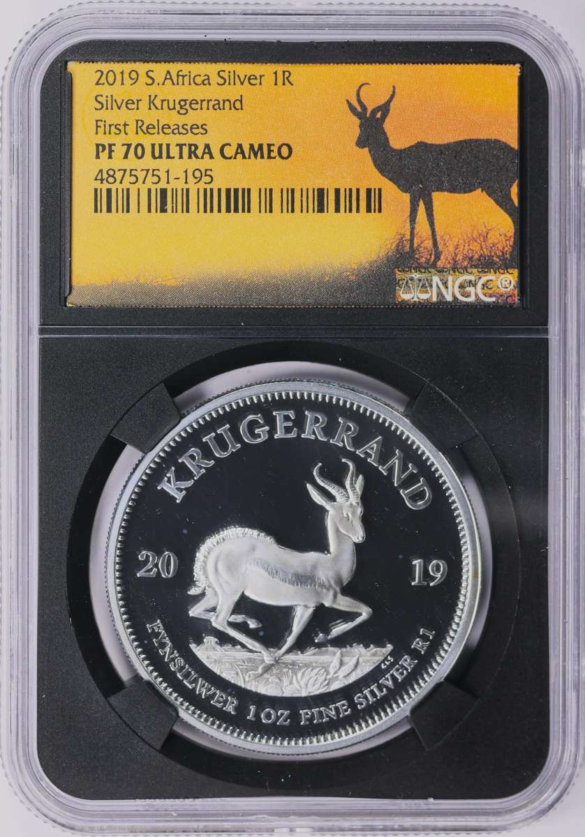 2019 PF-70UC 1oz Silver Krugerrand - (First Releases - Low Mintage 17,731)