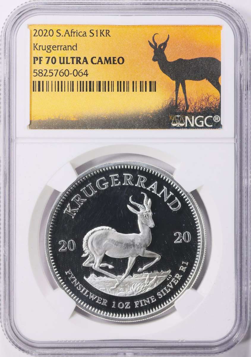 2020 PF-70 UC 1oz S-Krugerrand-1st Release ULTRA CAMEO (Low mint 15,000)