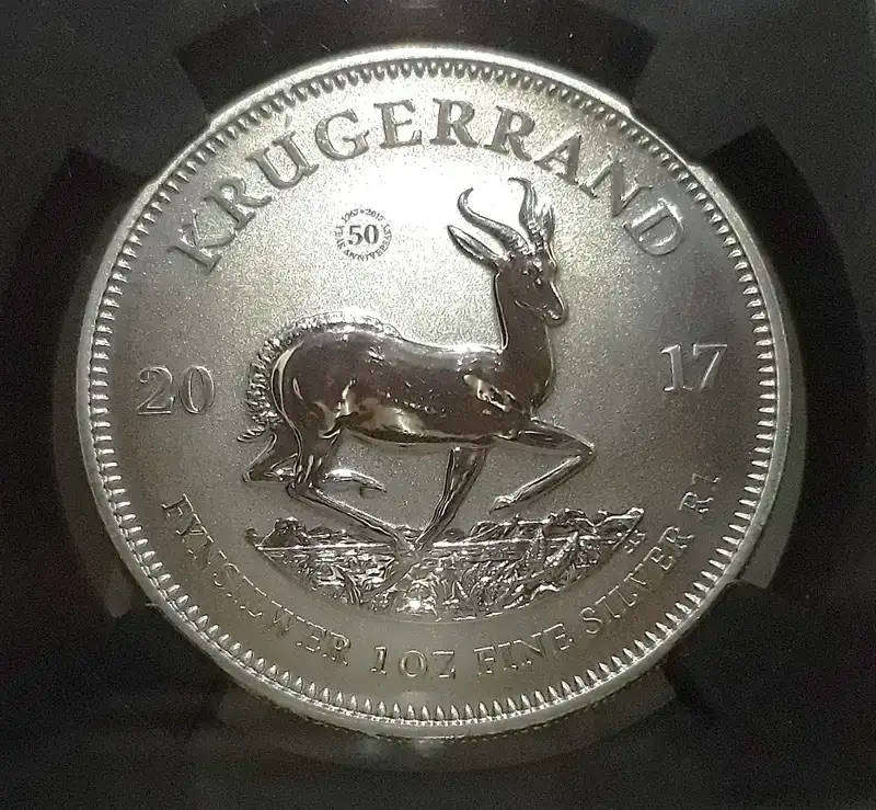 2017 SP-70 1oz Silver Krugerrand - HYBRID 50th Anniversary with PRIVY-EARLY RELEASE SERIES