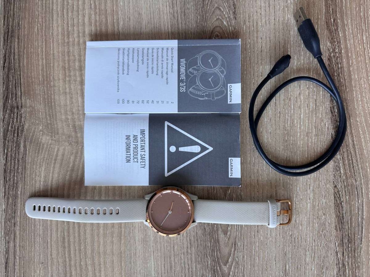 Garmin vívomove 3S Hybrid Smartwatch  Rose Gold / White