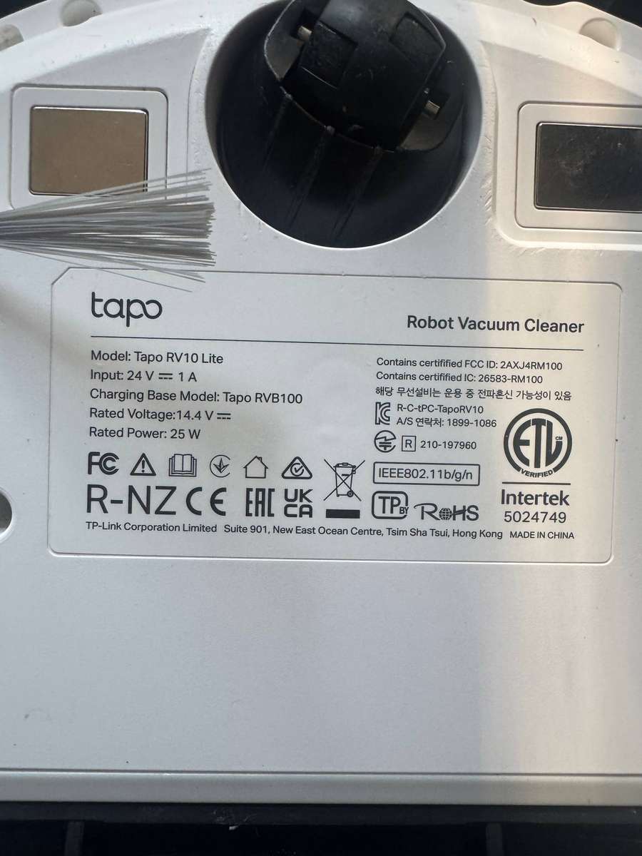 TP-Link Tapo RV10 Lite Robot Vacuum Cleaner with Charging Dock | Excellent Condition