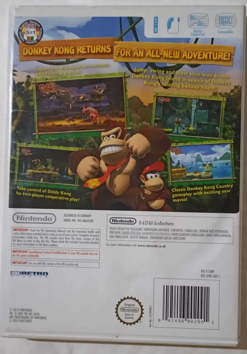 Donkey Kong Country Returns for Nintendo Wii (PAL, CIB)