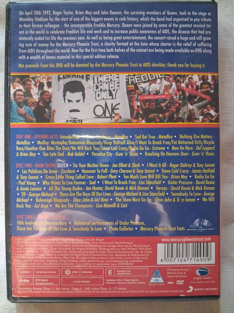 The Freddy Mercury Tribute Concert (3xDVD)