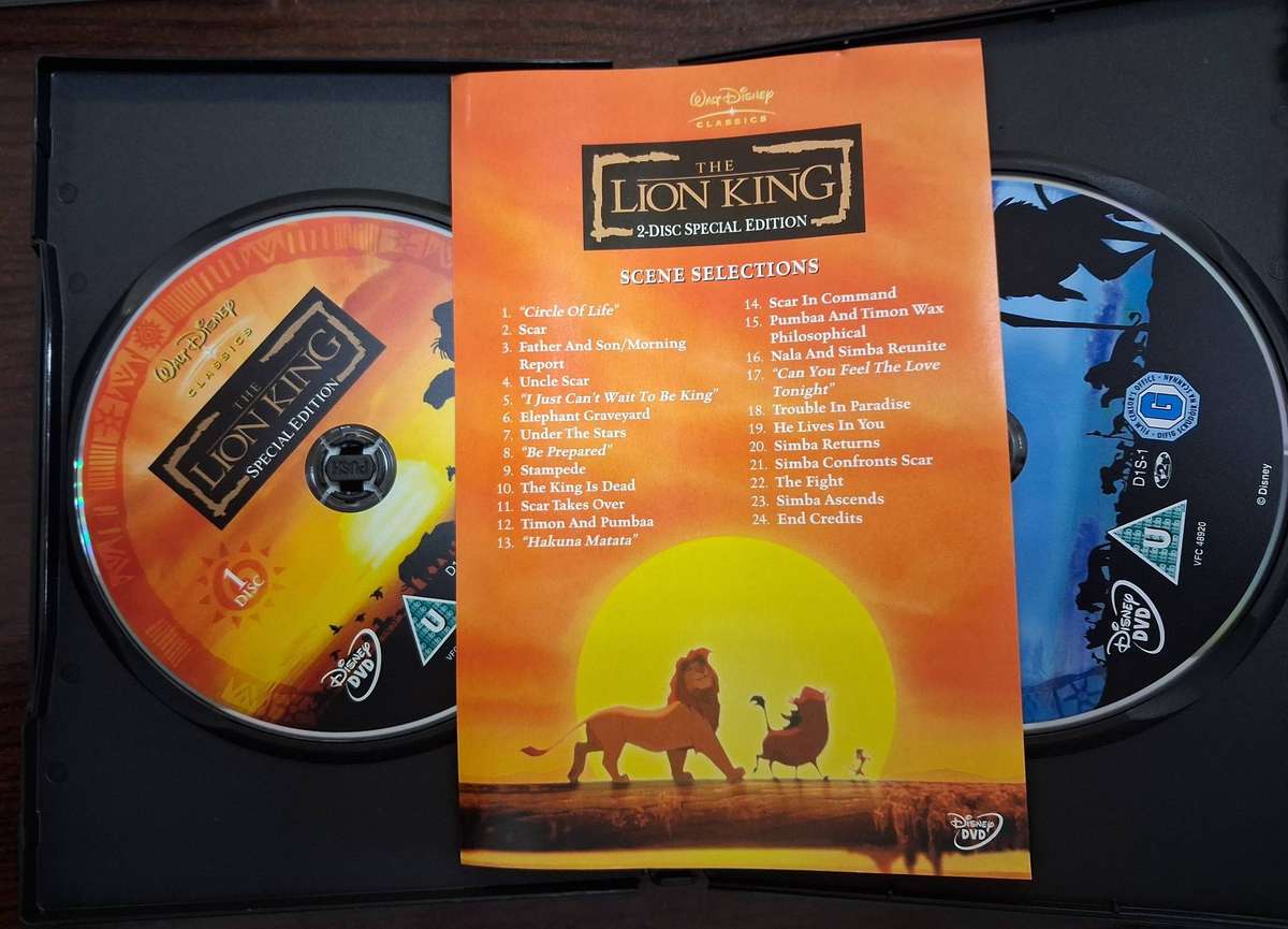 The Lion King 2-disc Special Edition on DVD
