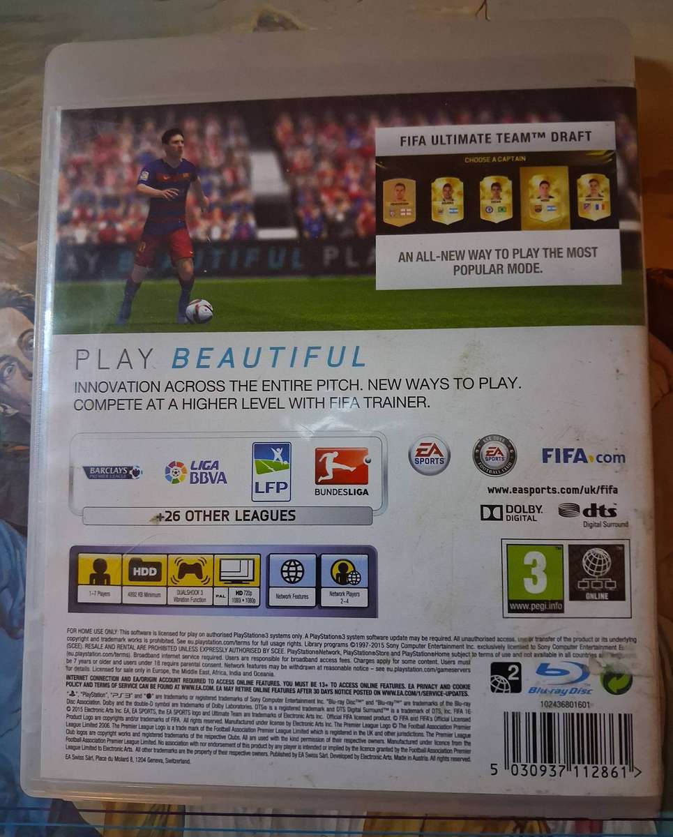 Fifa 16 for Ps3 (CIB)