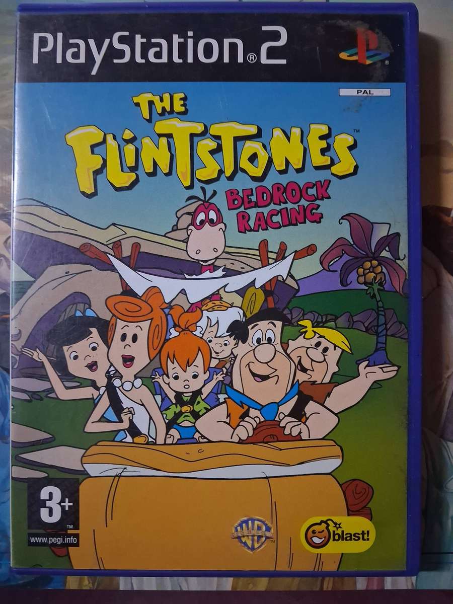 The Flinstones Bedrock Racing for Ps2 (PAL, CIB)