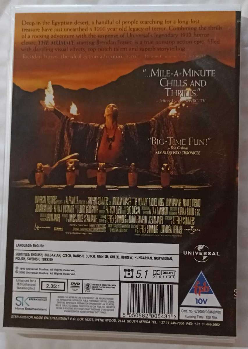 The Mummy (Brendan Fraser) DVD Movie