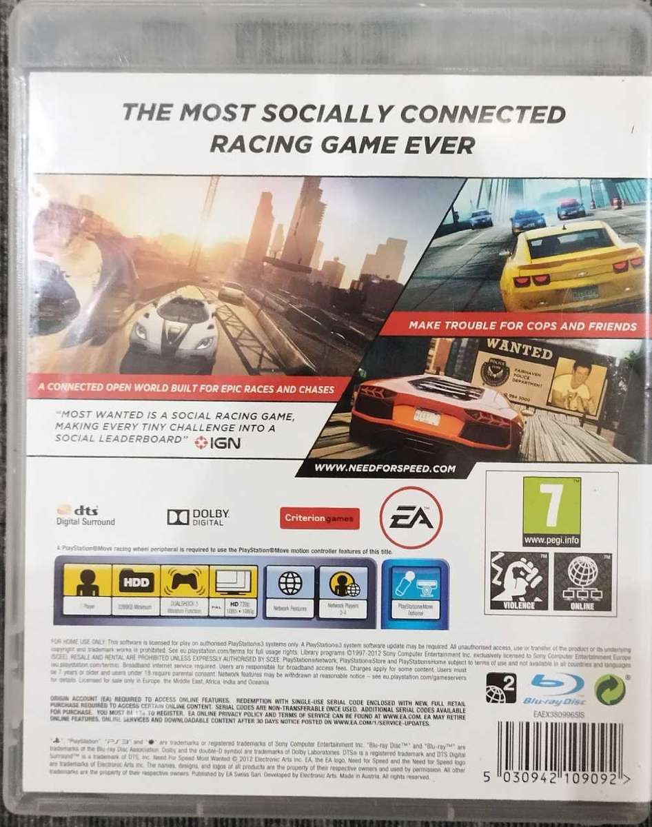 Need for Speed Most Wanted for the Ps3