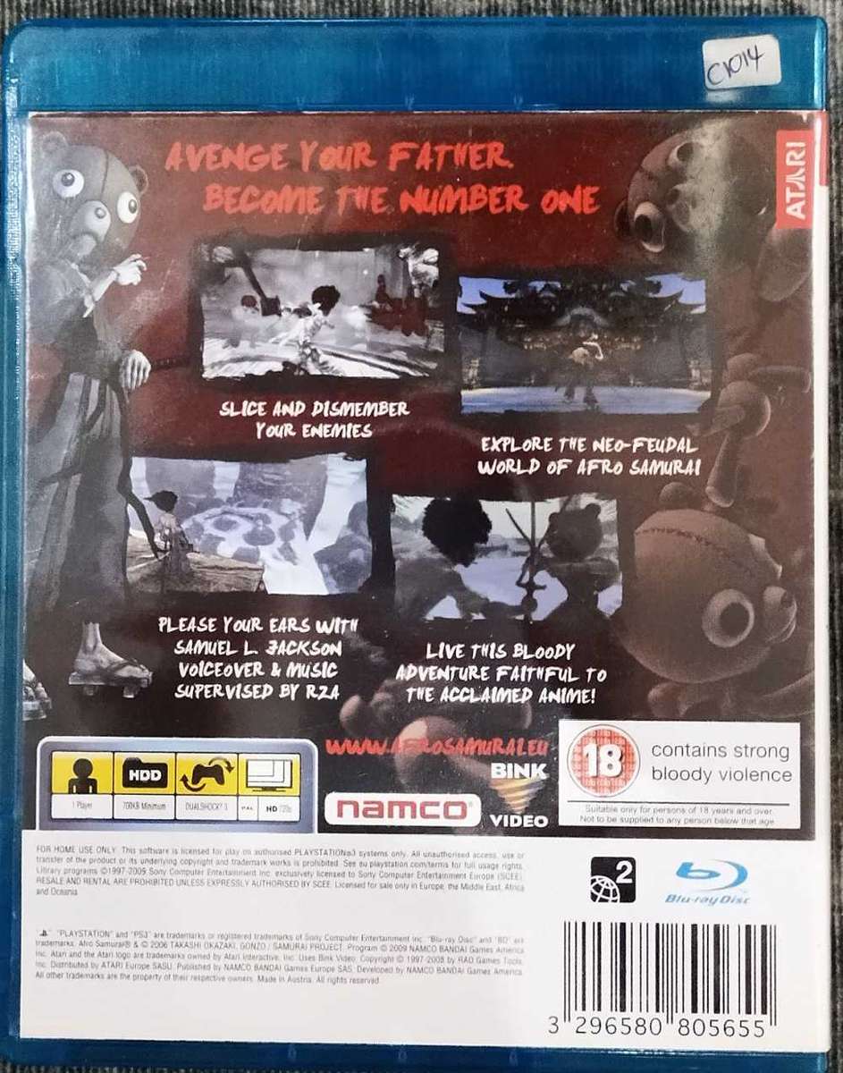 Afro Samurai for PS3 (CIB)