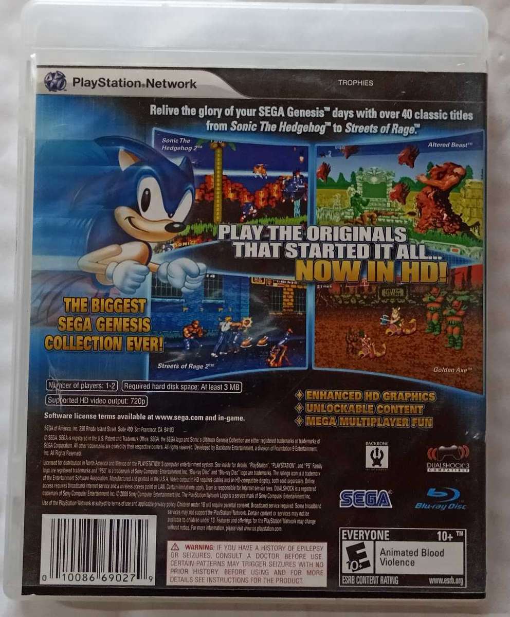 Sonic's Ultimate Genesis Collection for PS3 (CIB)