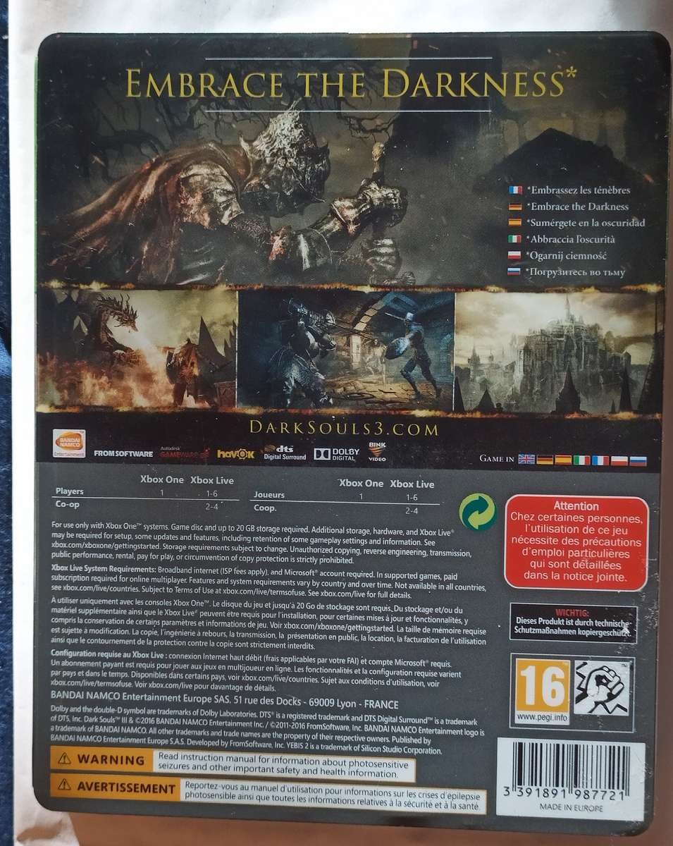 Dark Souls III Apocalypse Edition for Xbox One (CIB)