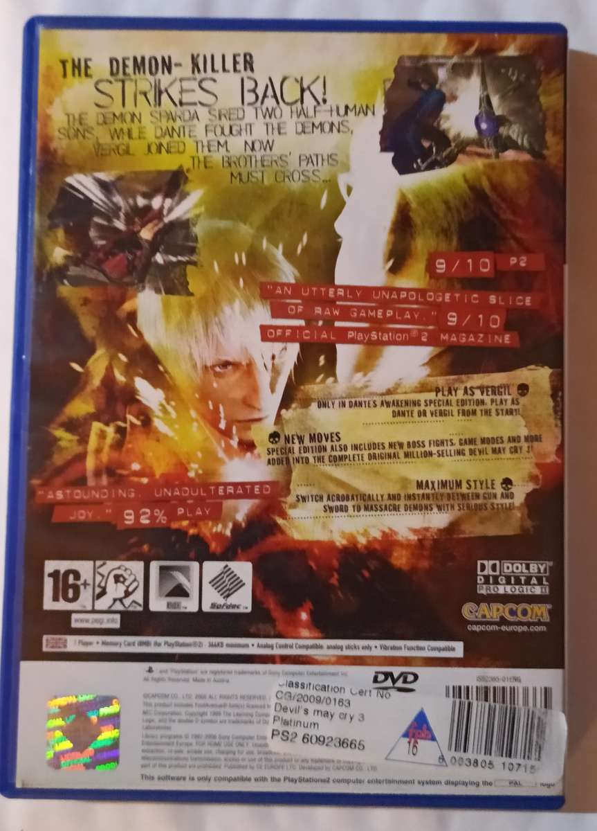 Devil May Cry 3 Special Edition for PS2 (PAL, CIB)