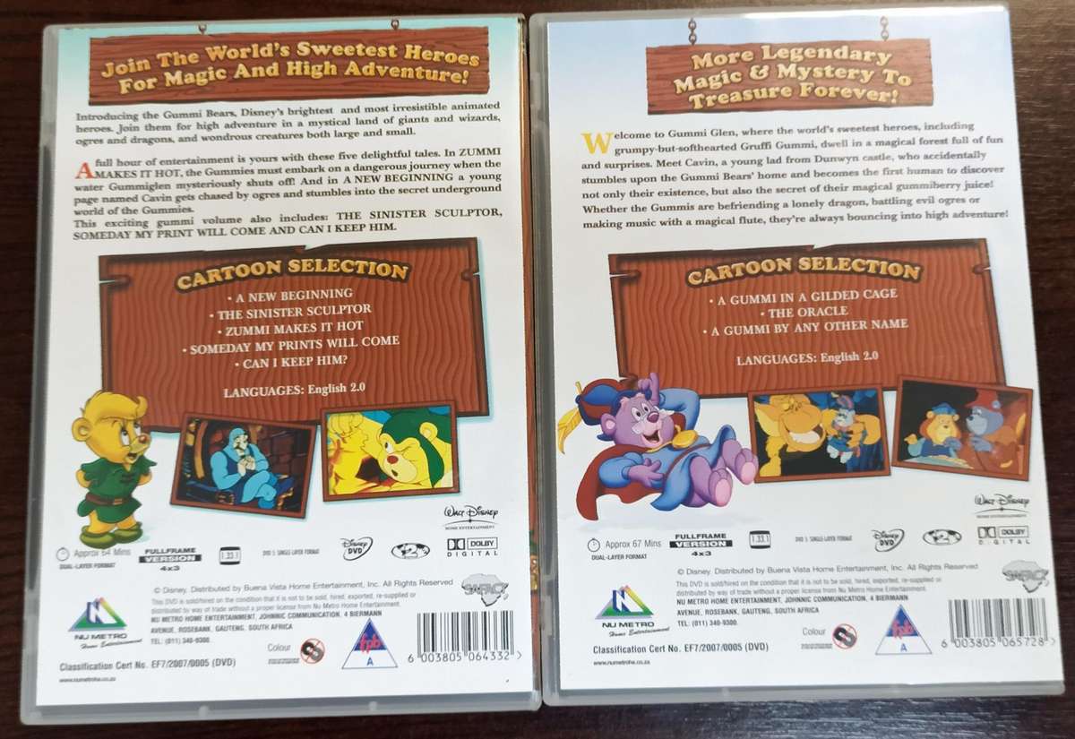 Gummi Bears vol. 1 - 6 on DVD (Mint)