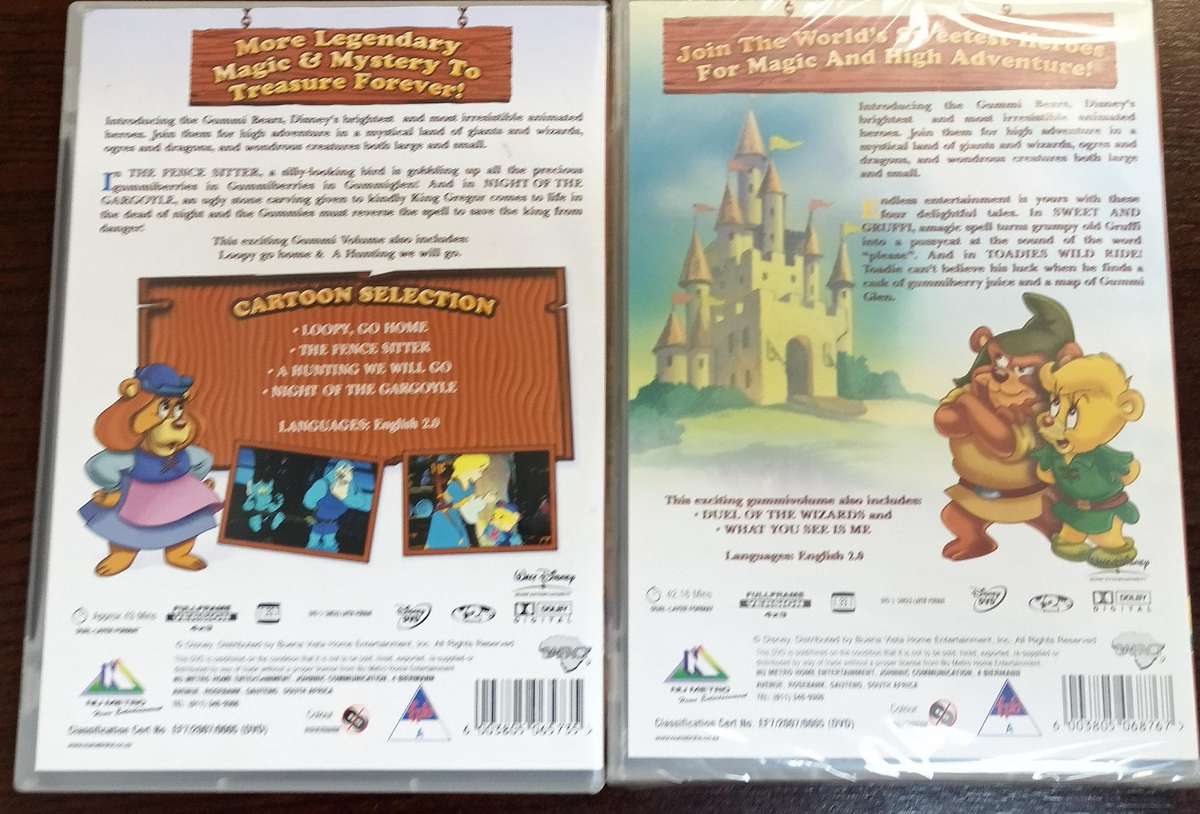 Gummi Bears vol. 1 - 6 on DVD (Mint)