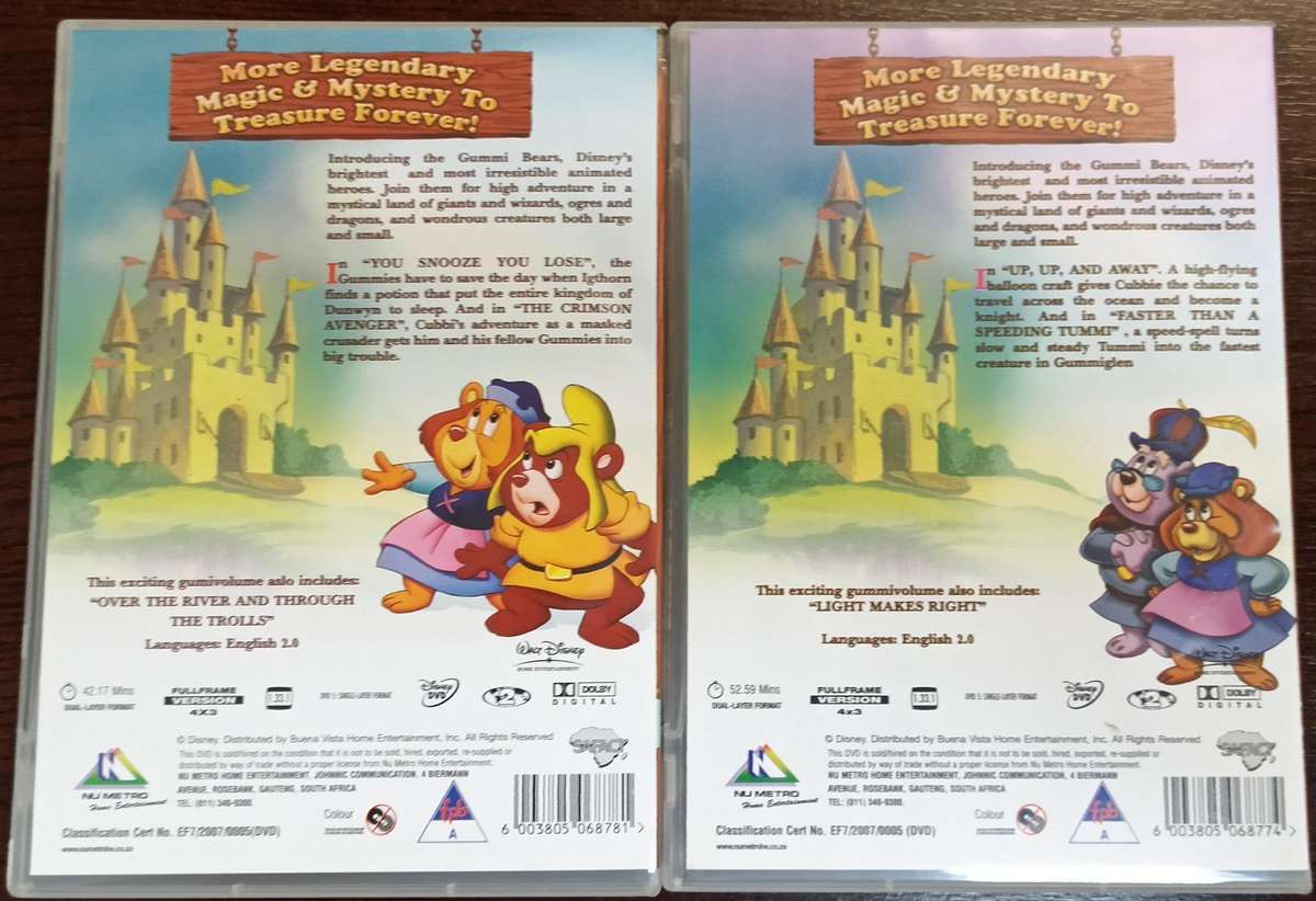 Gummi Bears vol. 1 - 6 on DVD (Mint)