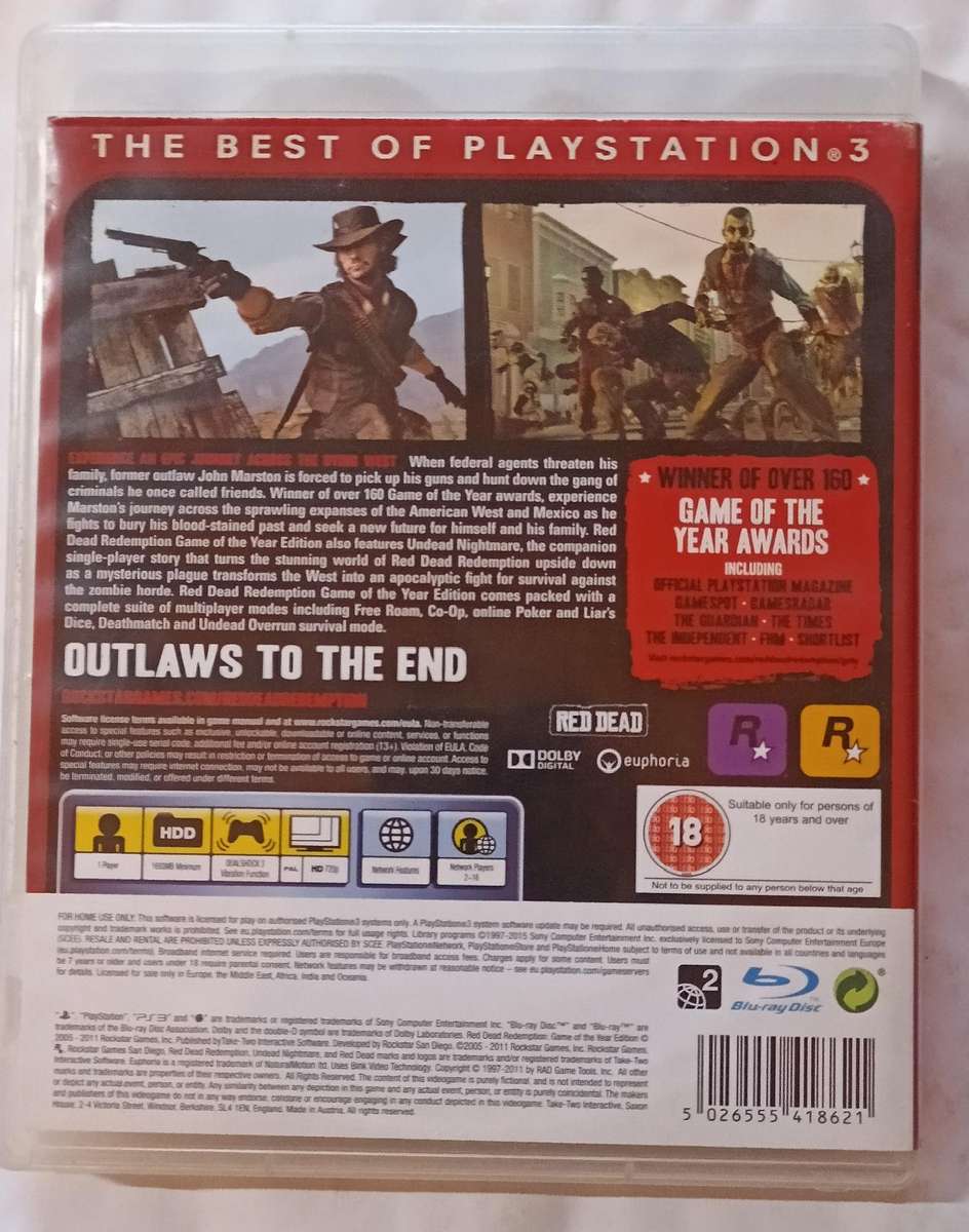 Red Dead Redemption GotY edition for Ps3