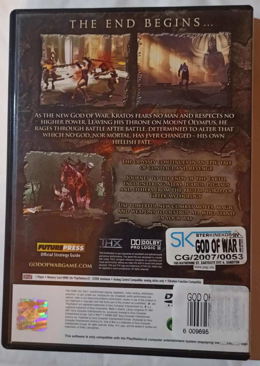 God of War II for PS2 (CIB, PAL, Mint)