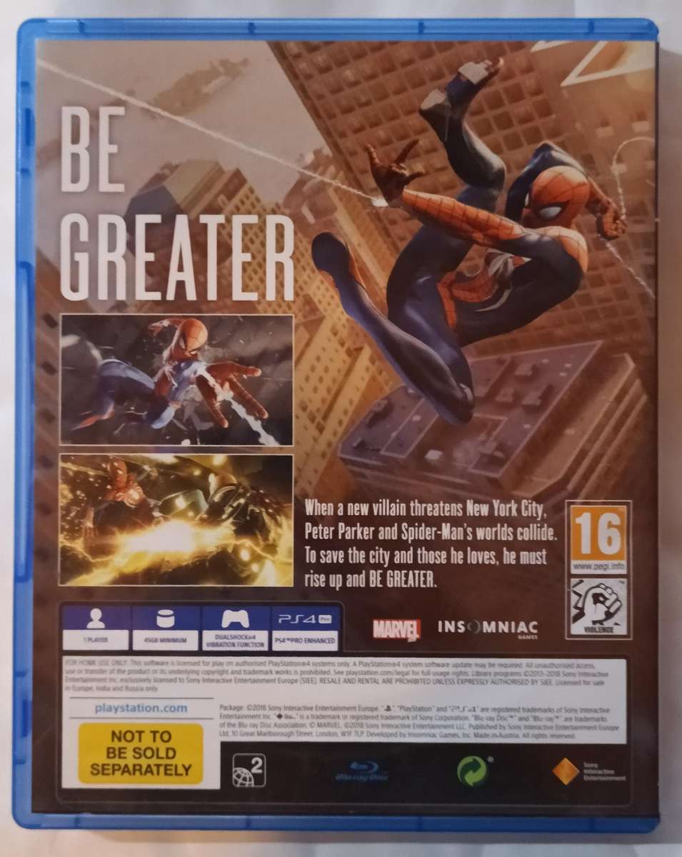 Spider-Man for Ps4 (CIB)