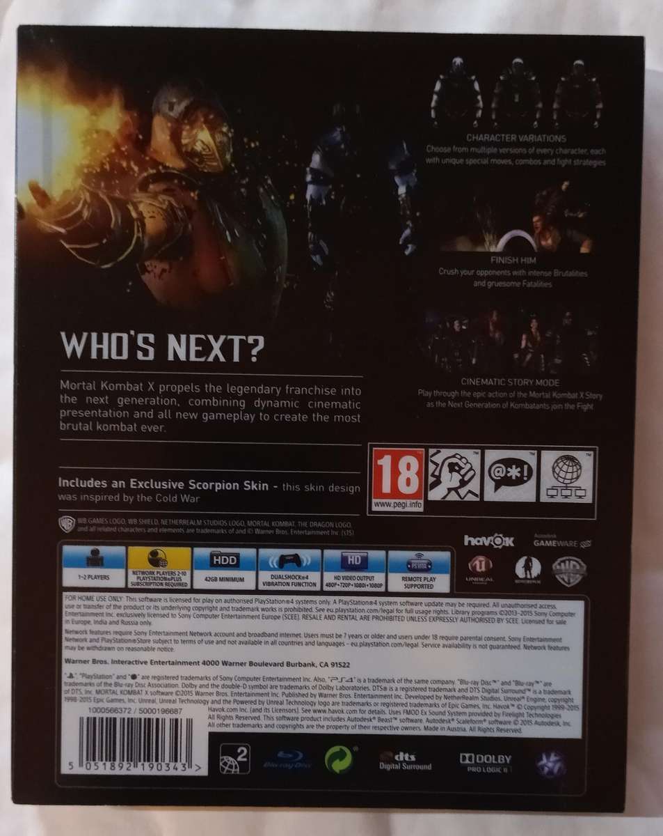Mortal Kombat X Special Edition for PS4 (CIB, MINT)