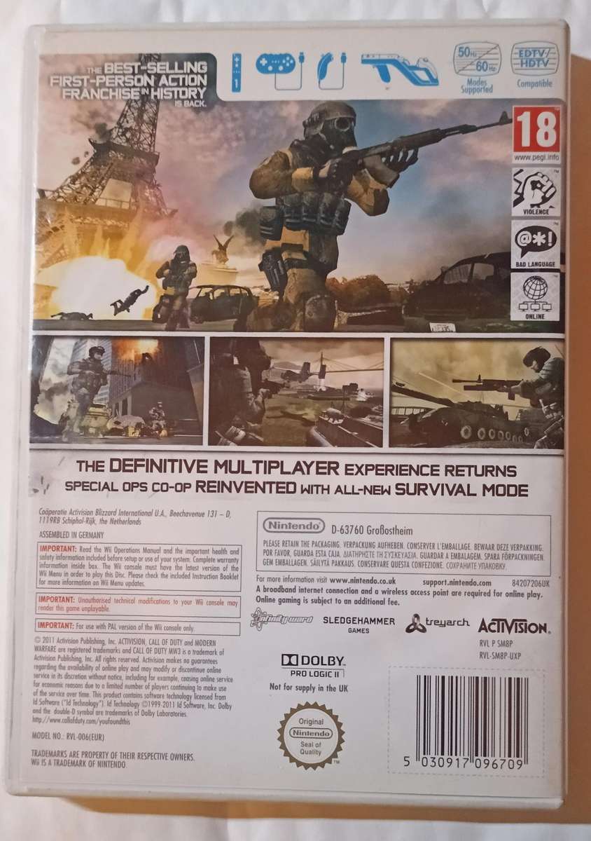 Call of Duty Modern Warfare 3 for Wii PAL CIB