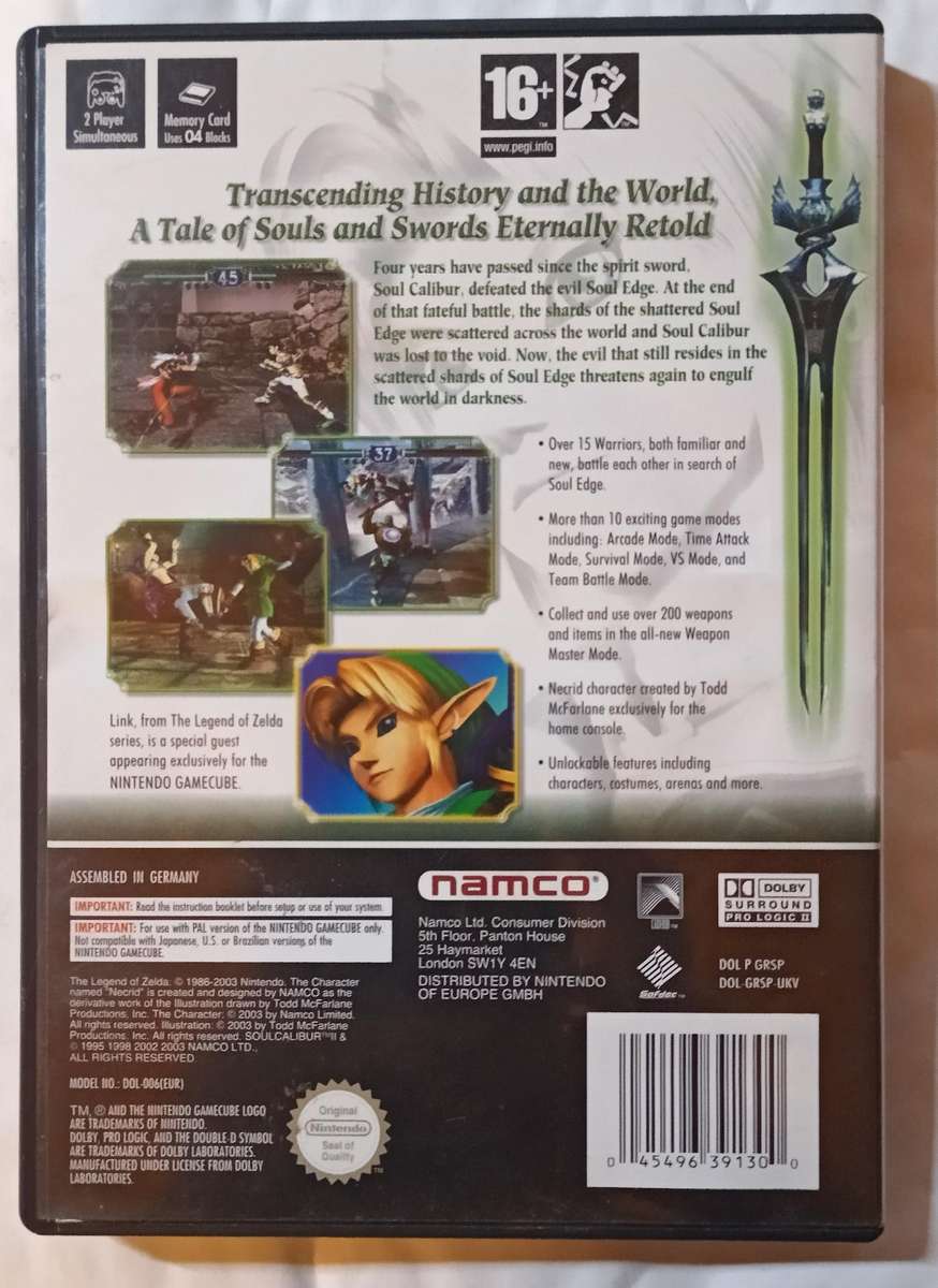 Soul Calibur II for Nintendo GameCube PAL