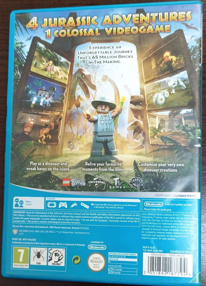 Lego Jurassic World for Wii U PAL CIB