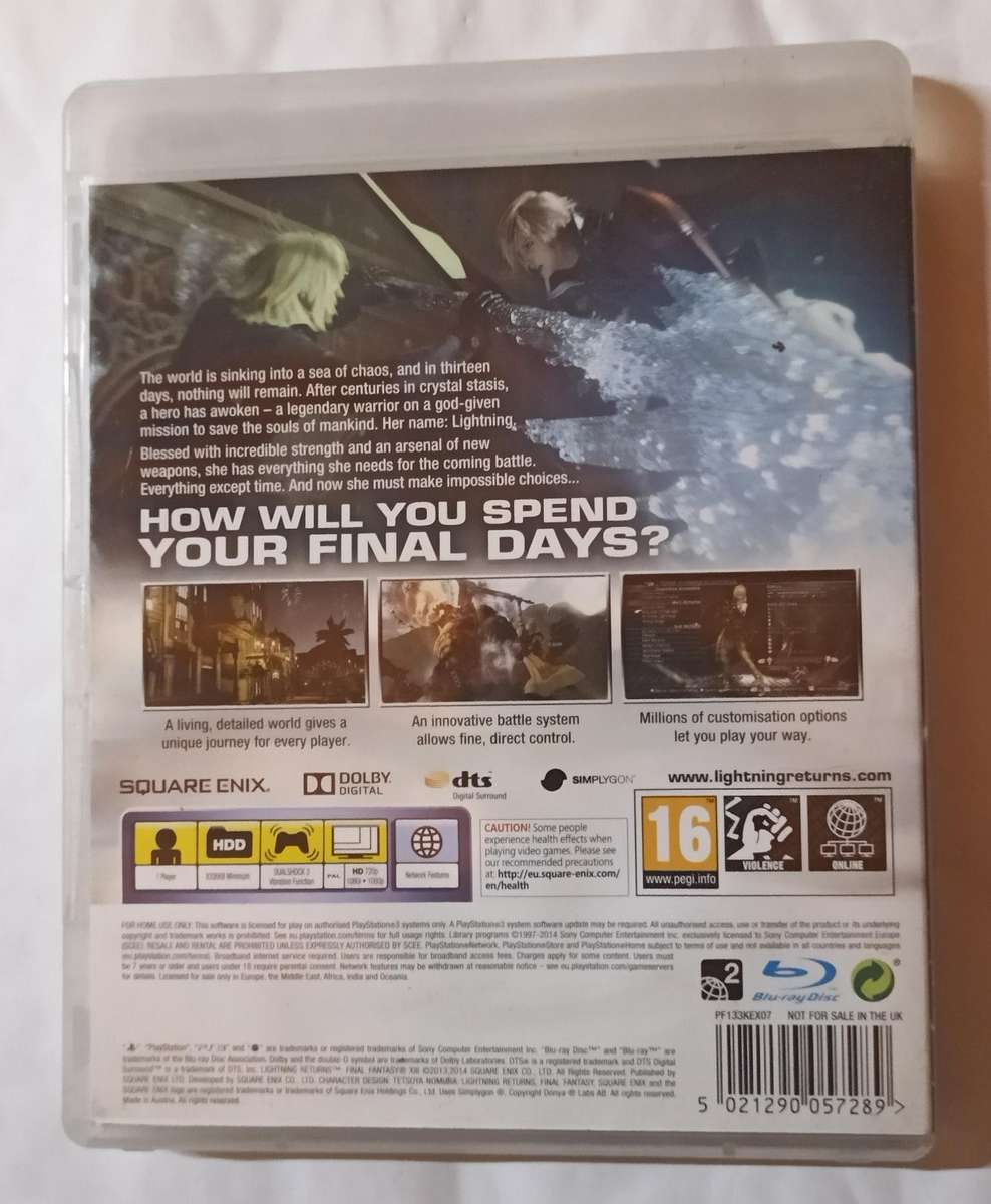 Final Fantasy XIII Lightning Returns for PS3 CIB